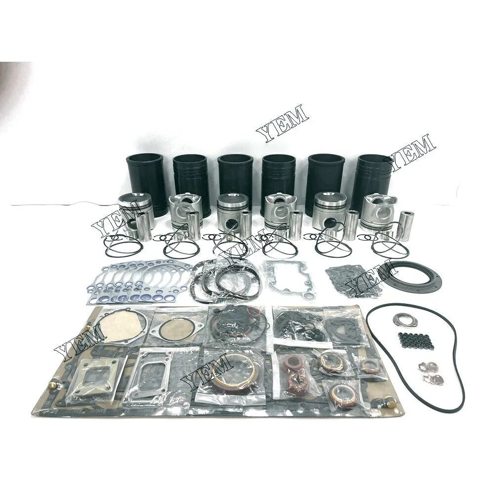For Cummins excavator engine K19 Rebuild Kit With Liner Piston Rings Full Gasket Kit YEMPARTS