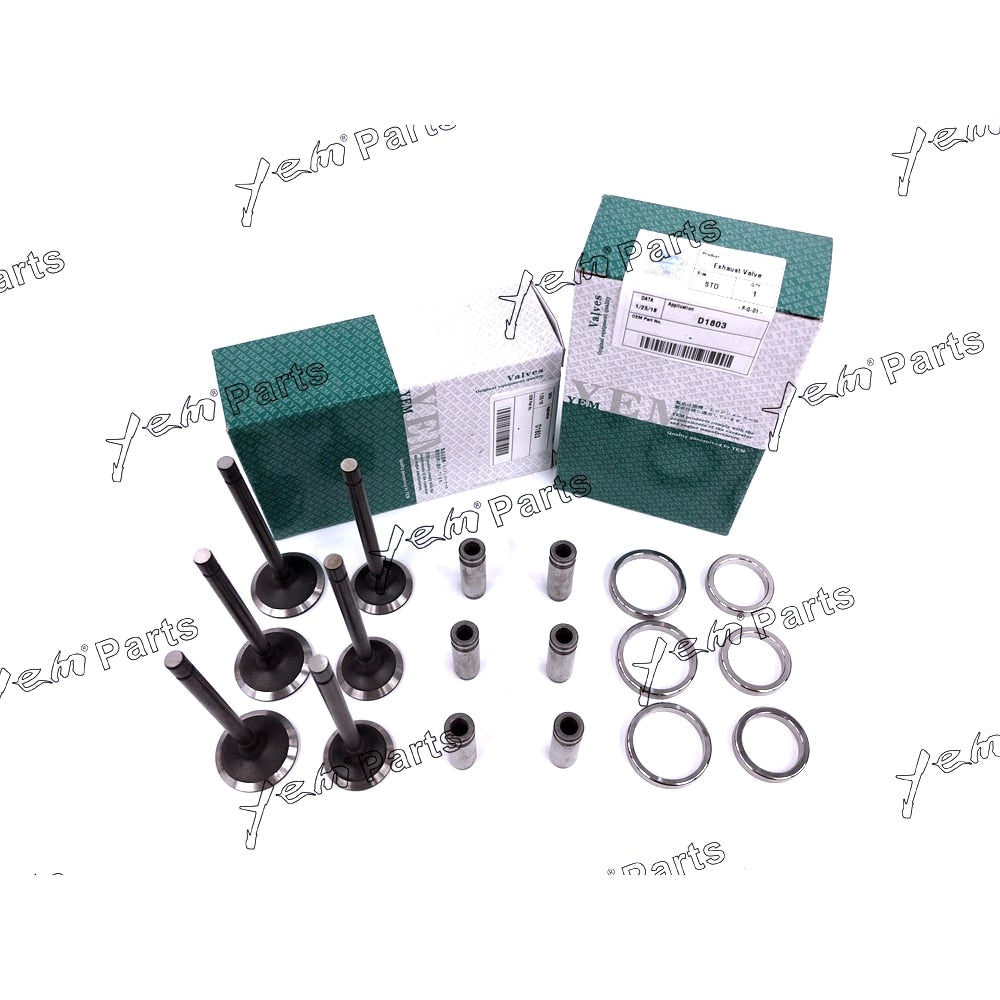YEM Engine Parts 1 Set Valve Guide Seat Intake Valve & Exhaust Valve For Isuzu 3LD1 Engine For Isuzu