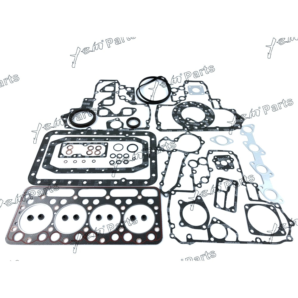 YEM Engine Parts V1702 Overhaul Gasket Full Gasket Kit & Cylinder Head For Kubota V1702 Engine For Kubota