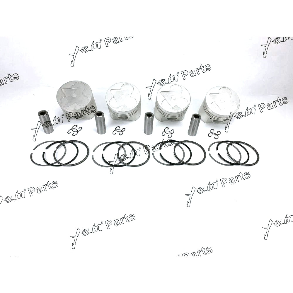 YEM Engine Parts Piston + Ring Kit Set Oversize (0.50) For Kubota V3300-DI-E x4 PCS (1C050-21112) Engine Parts For Kubota