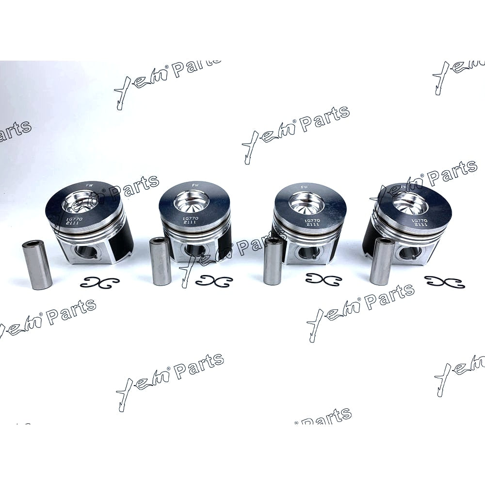 YEM Engine Parts Piston Set STD 83mm For Kubota V2003 x4 PCS Engine Parts For Kubota