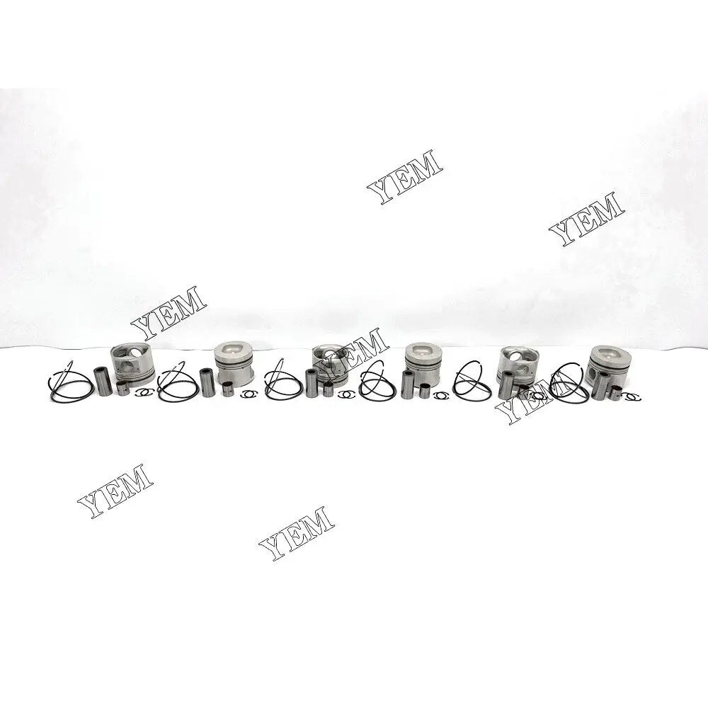 For Isuzu excavator engine 6HE1 Piston Kit With Piston Ring YEMPARTS