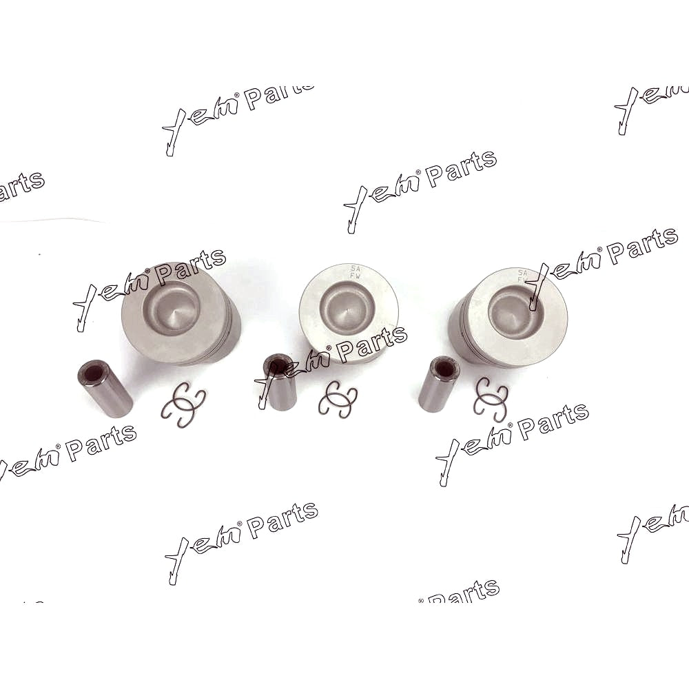 YEM Engine Parts Piston Set Oversize 85mm (+0.50mm) For Kubota D1402 x3 PCS Engine Parts For Kubota