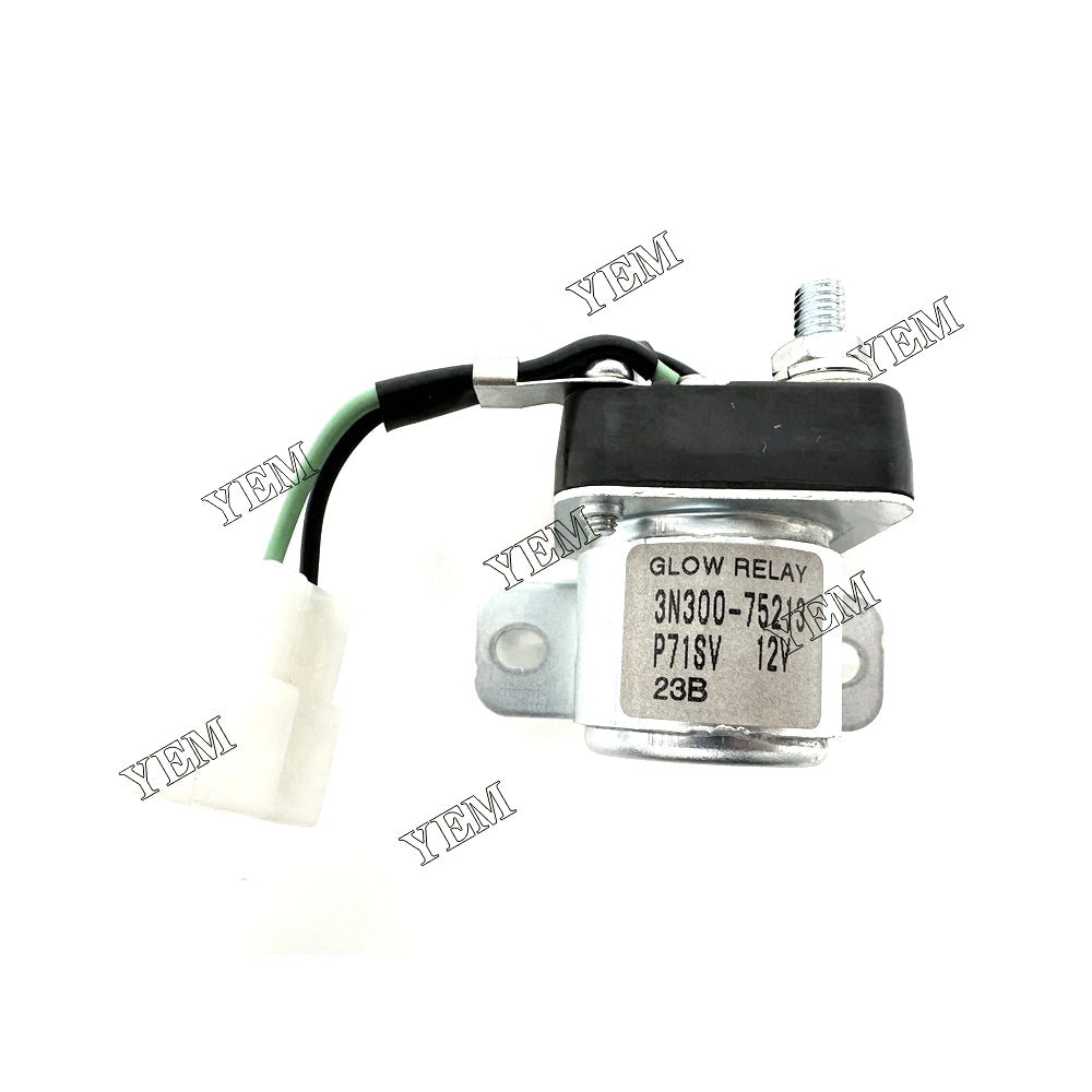 Fast Shipping 3N300-75213 Relay Heater 12v  For Kubota V3307-CR engine spare parts YEMPARTS