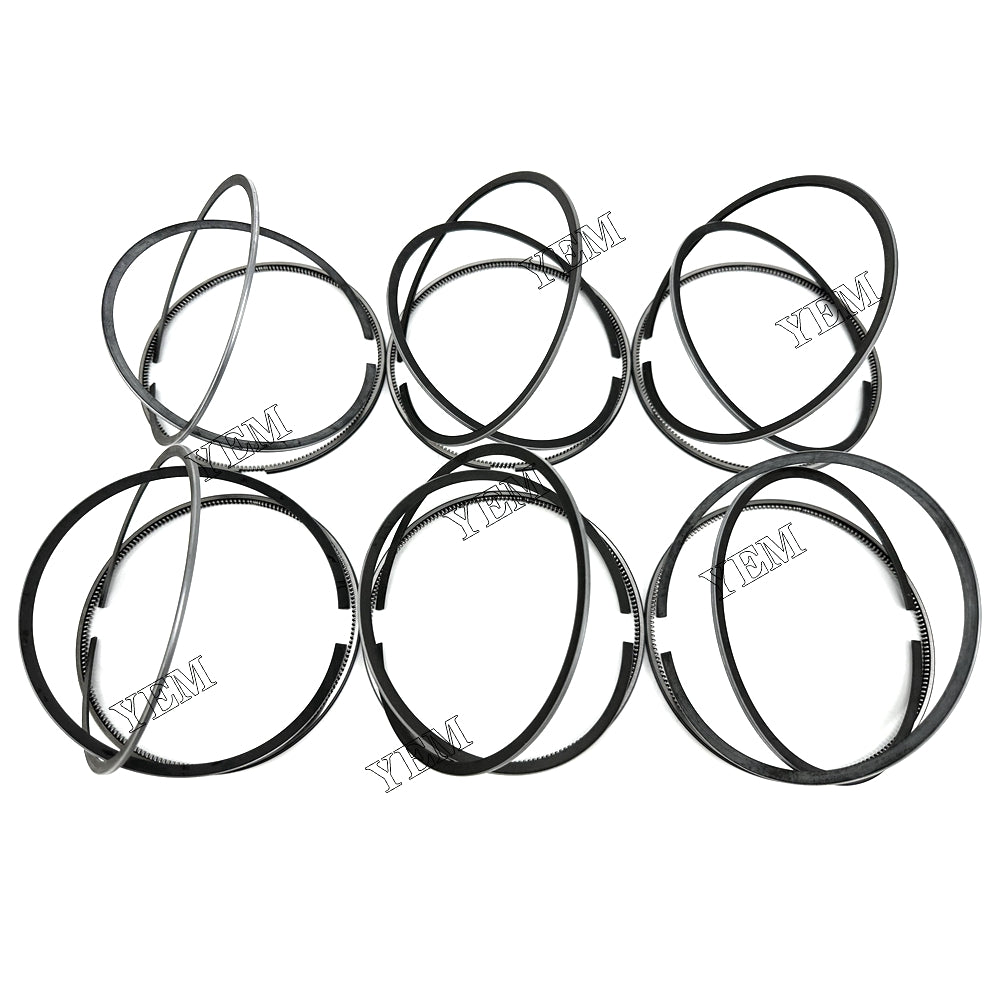 Fast Shipping 6PCS 6D125 Piston Rings Set STD For Komatsu engine spare parts YEMPARTS