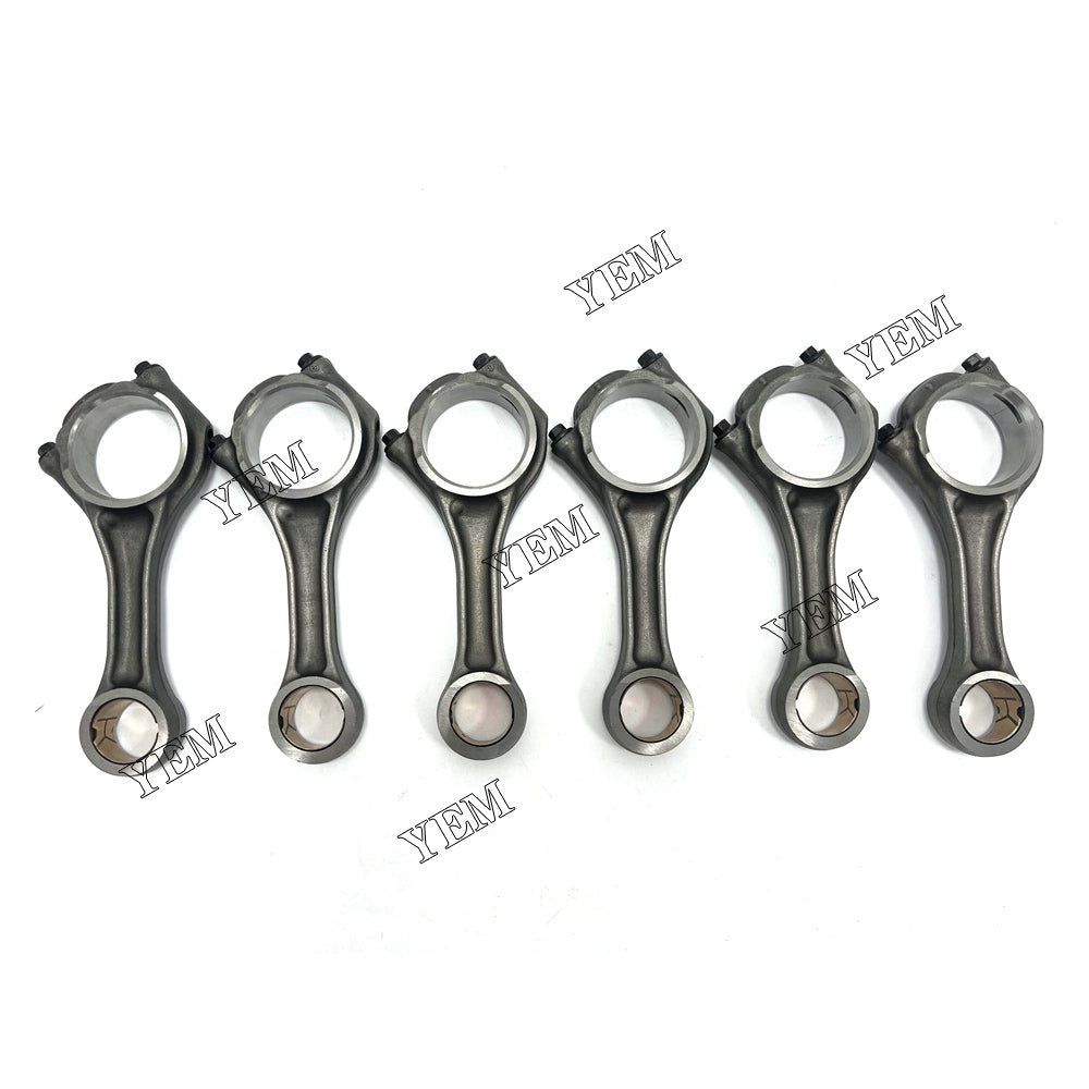 For Komatsu Connecting Rod 6x 4891176 4943979 4898808 6D102 Engine Spare Parts YEMPARTS
