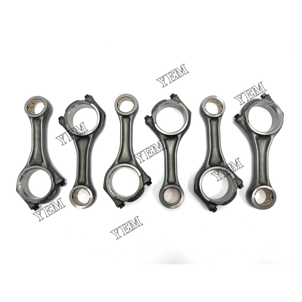 For Komatsu Connecting Rod 6x 4891176 4943979 4898808 6D107 Engine Spare Parts YEMPARTS