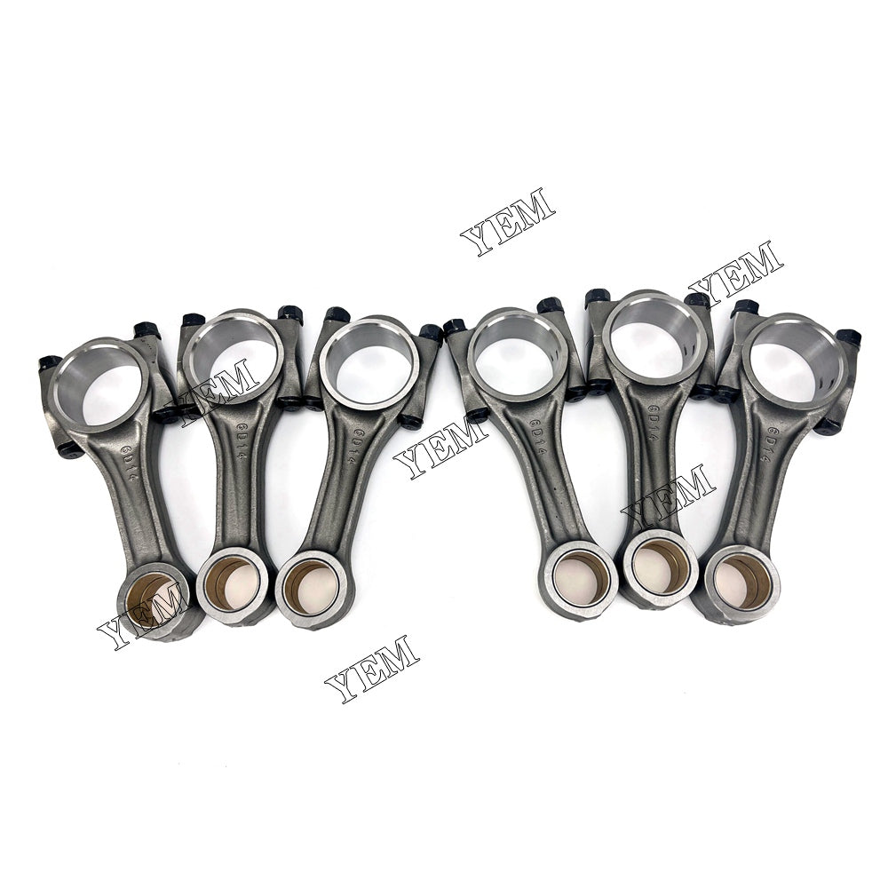 For Mitsubishi Connecting rod with wrong mouth flat mouth 6x 6D15 Engine Spare Parts YEMPARTS