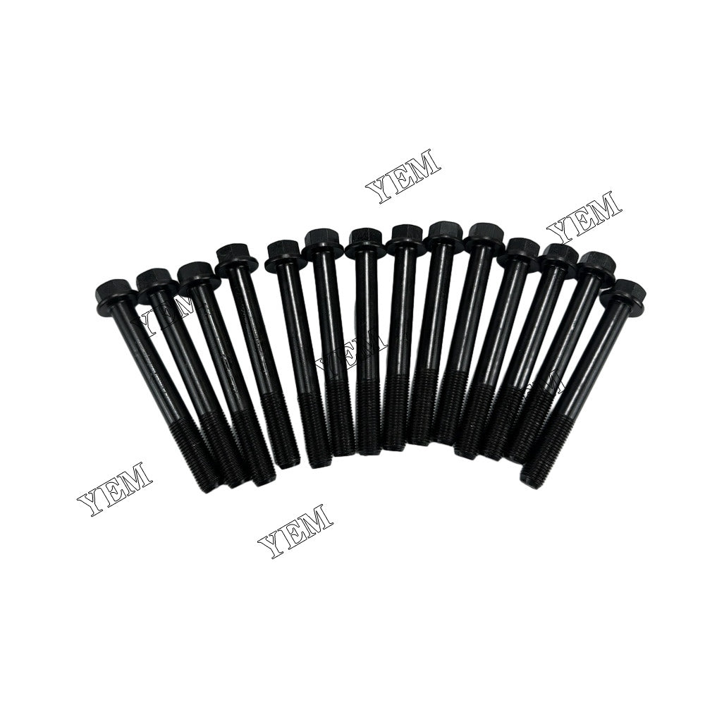 For Kubota Cylinder Head Bolt 14x 6655158 19013-03450 383-0387A D1503 Engine Spare Parts YEMPARTS
