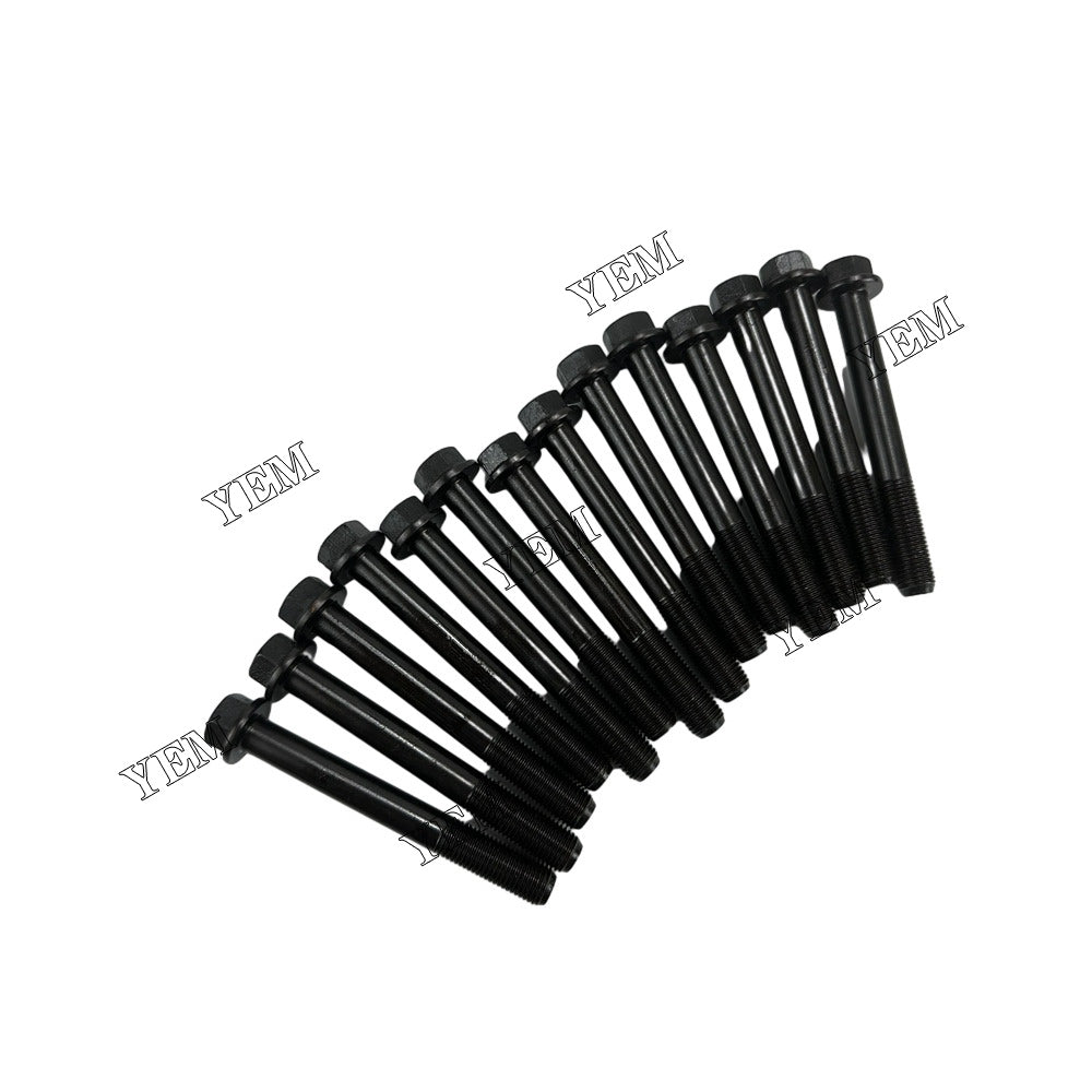 For Kubota Cylinder Head Bolt 14x 6655158 19013-03450 383-0387A D1703 Engine Spare Parts YEMPARTS
