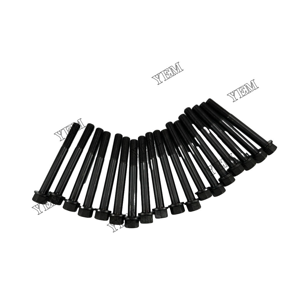 For Kubota Cylinder Head Bolt 18x 19202-03450 V1902 Engine Spare Parts YEMPARTS