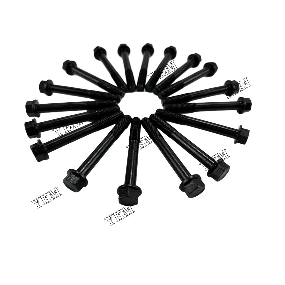 For Kubota Cylinder Head Bolt 18x 16241-03450 V1505 Engine Spare Parts YEMPARTS