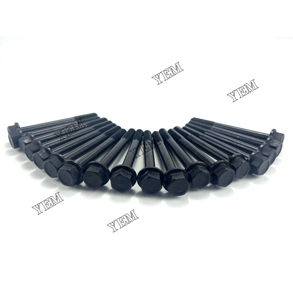 For Yanmar Cylinder Head Bolt 18x 129978-01200 4TNV94 Engine Spare Parts YEMPARTS