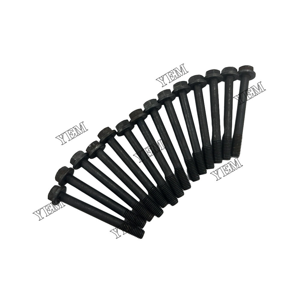 For Yanmar Cylinder Head Bolt 14x 119266-01200 3TNE68 Engine Spare Parts YEMPARTS