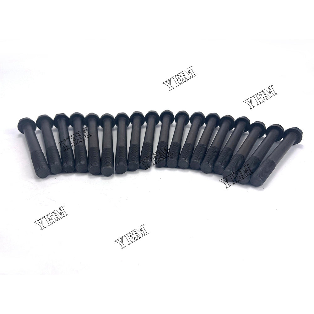 For Kubota Cylinder Head Bolt 18x 1C010-03450 V3600 Engine Spare Parts YEMPARTS